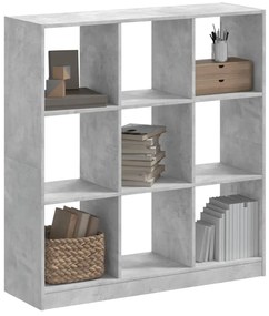 vidaXL Estante 102x32x108 cm derivados de madeira cinzento cimento