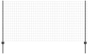 vidaXL Cerca e Poste Cinzeto 1,2 x 25 m Aço