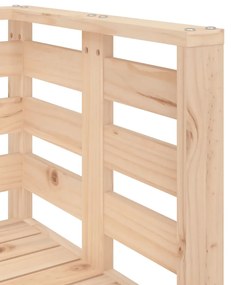 3 pcs conjunto lounge de jardim madeira de pinho maciça