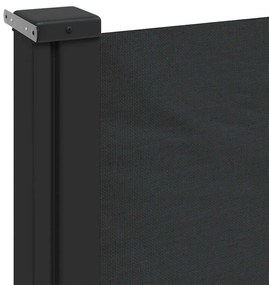 Toldo lateral retrátil 160x500 cm preto