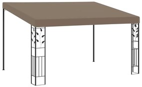 vidaXL Gazebo de parede 4x3x2,5 m cinzento-acastanhado