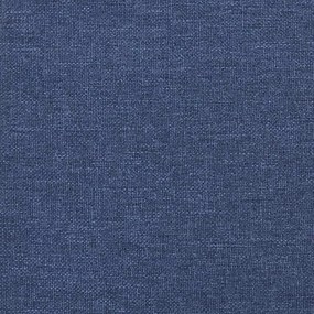 Cama box spring c/ colchão e LED 120x190 cm tecido azul
