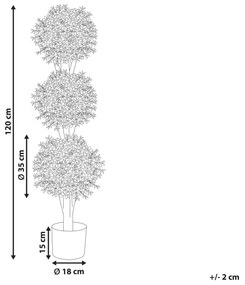 Planta artificial em vaso 120 cm BUXUS BALL TREE Beliani