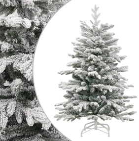vidaXL Árvore de Natal artificial articulada c/ flocos de neve 180 cm