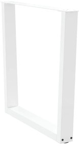 Pernas para mesa de jantar em V, 2 peças, branco, 80x(72-73,3) cm, aço