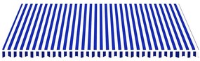Tecido de substituição para toldo 5x3,5 m azul e branco