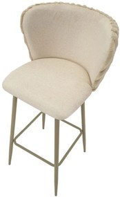 CONJUNTO DE 2 BANCOS DE BAR ALASKA CREME 55X58X106 CM (ALTURA DO ASSENTO CM 77)