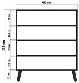 Armário Multiuso Multilux – Multicolor – 95 cm x 111 cm x 36 cm