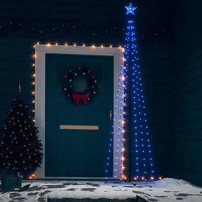 328709 vidaXL Árvore de Natal em cone c/ 136 luzes LED 70x240 cm azul