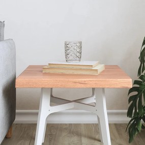 vidaXL Tampo de mesa com bordas vivas carvalho tratado castanho-claro