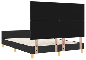 Cama vidaXL Preta 140x190 cm em Tecido