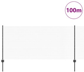 Postes de Cerca vidaXL 22 pcs U-Channel Cinza 100 cm Aço