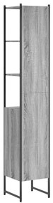 Armário de Casa de Banho 33x33x185,5 cm derivados de madeira cinzento
