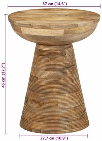 Mesa de apoio Ø37x45 cm madeira de mangueira maciça
