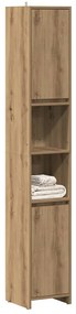 vidaXL Armário WC 30x30x183,5 cm derivados madeira carvalho artisiano