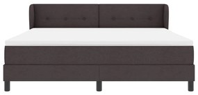 Cama Box Spring com Colchão vidaXL Marrom Escuro 180x200 cm Tecido