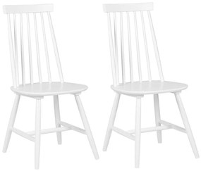 Conjunto de 2 cadeiras em madeira branca BURBANK Beliani