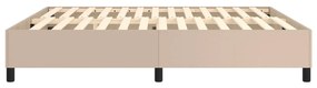 Estrutura de cama 160x200 cm couro artificial cappuccino