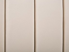 Cama de casal em veludo cor de areia 140 x 200 cm MARVILLE Beliani