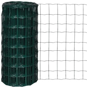 vidaXL Cerca 10 x 0,8 m aço verde