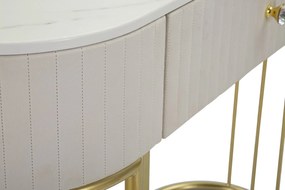 MESA DE CONSOLA MONTPELLIER CREME CM 100X40X75 CREME, DOURADO, BRANCO