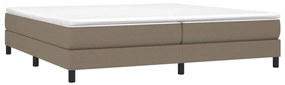 Cama sem colchão 200x200 cm tecido cinzento-acastanhado