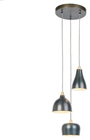 Candeeiro suspenso zinco 3-luzes - VIDYA Design