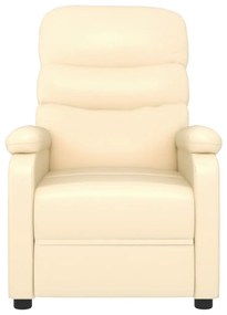 Cadeira de massagens couro artificial cor creme