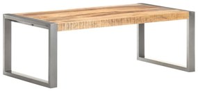 Mesa de centro 110x60x40 cm madeira de mangueira áspera