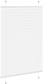 Branco Plissada Cega 85x100 cm Largura Tecido 84,4 cm Poliéster