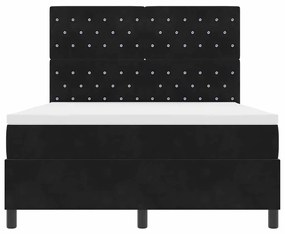 Cama Box com Colchão vidaXL Preta 140x190 cm Veludo