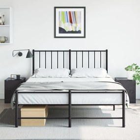 Mesas de cabeceira 2 pcs 34,5x39x44 cm aço preto