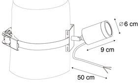 Foco de exterior preto para árvore GU10 50mm giratório e inclinável IP65 - Solo Moderno