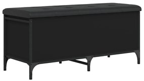 Banco de arrumação 102x42x45 cm derivados de madeira preto