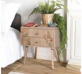Mesa de Cabeceira City Two – Multicolor – 60x61x40 cm