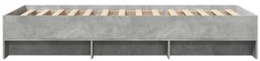Estrutura de cama 100x200 cm derivados de madeira cinza sonoma