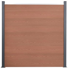 Conjunto de painéis de vedação 699x186 cm WPC castanho