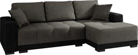 Sofá de canto Columbus 103, Cama com arrumação, 240x140x85cm, 110 kg, Pernas: Madeira