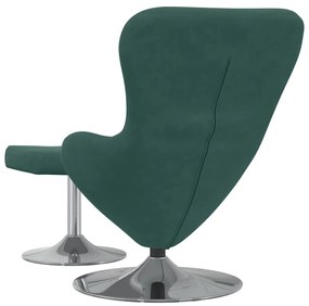 Cadeira Ovo 2 pcs Verde-escuro Médio Tecido