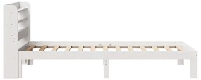 Estrutura de cama c/ cabeceira sem colchão 90x200 cm branco
