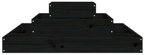 Vaso/floreira 80x80x27 cm pinho maciço preto