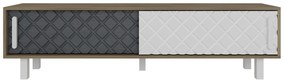 Móvel TV Rob – Carvalho/Branco/Antracite – 180x48,2x35 cm