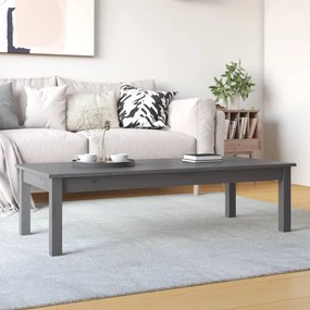 vidaXL Mesa de centro 110x50x30 cm madeira de pinho maciça cinzento