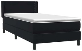 Cama box spring com colchão 90x210 cm veludo preto
