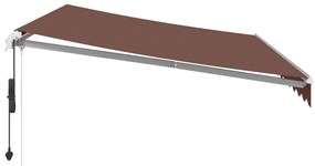 Toldo retrátil automático 350x250 cm castanho