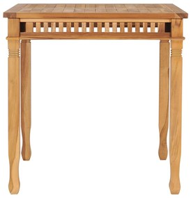 Mesa de jantar para jardim 80x80x80 cm madeira de teca maciça