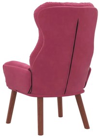 Poltrona Relaxante Vermelha de Veludo