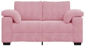 Sofá-luvas 120 cm veludo rosa