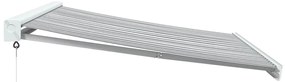 Toldo retrátil 3,5x2,5 m tecido e alumínio antracite e branco