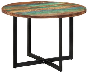 Mesa de jantar 110x75 cm madeira recuperada maciça